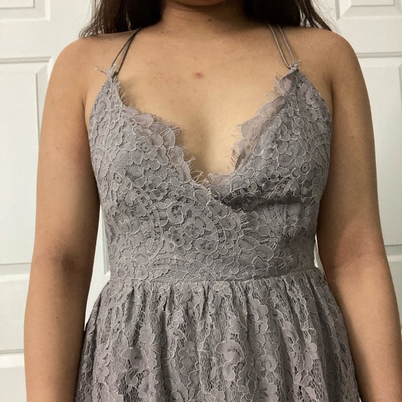 NWT Tobi heather gray lace dress - Picture 4 of 10